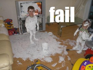 #8 CUTENESS FAIL – While ultimately cute and certainly a Kodak moment, still an epic paint fail.